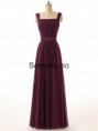 Drue Stropper Lange Chiffon selskapskjoler