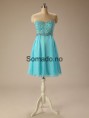 Beaded Empire Bodice og Knife Pleated Chiffon Ballkjoler